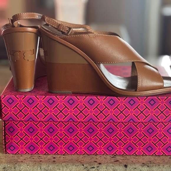 Tory Burch Gabrielle Wedge Sandal – Royal Tan, Size 11M - Picture 8 of 8